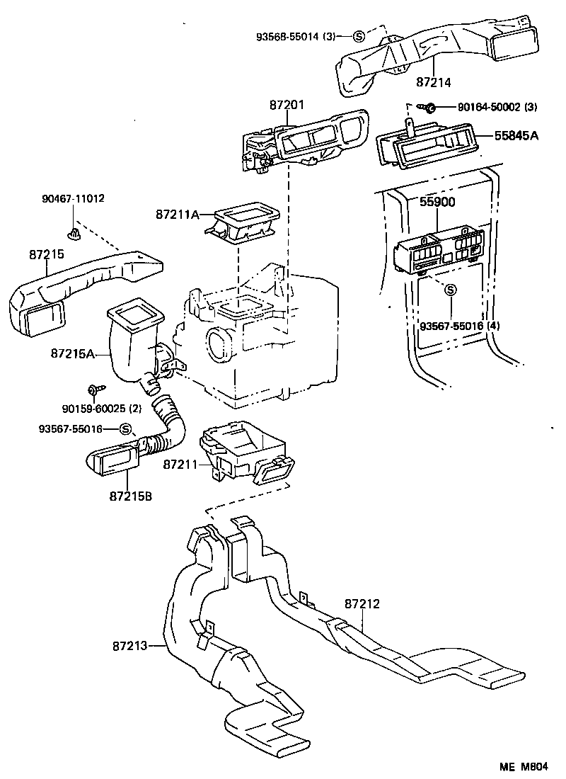  ES250 |  HEATING AIR CONDITIONING CONTROL AIR DUCT