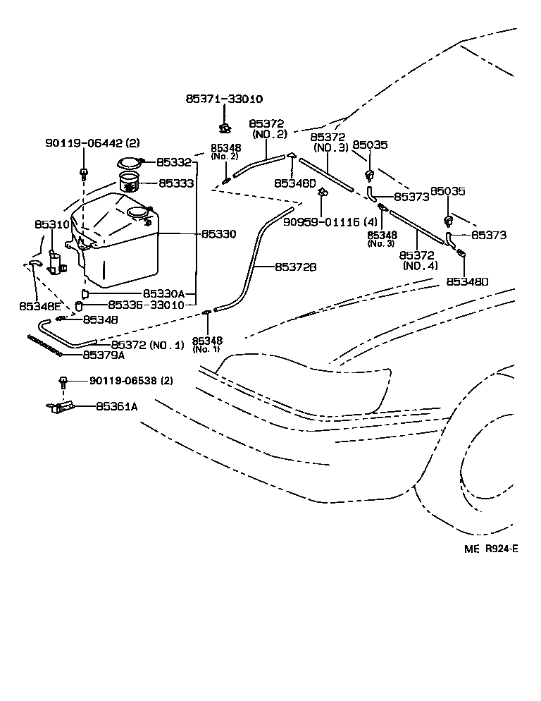  ES300 |  WINDSHIELD WASHER