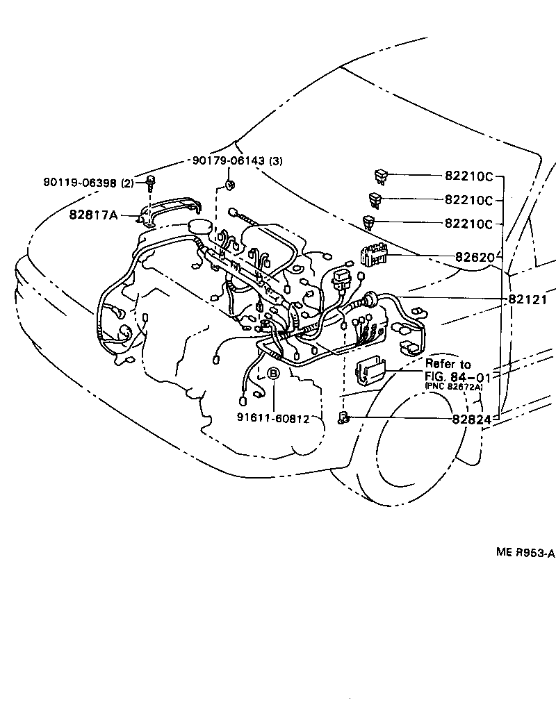  COROLLA NAP SED |  WIRING CLAMP