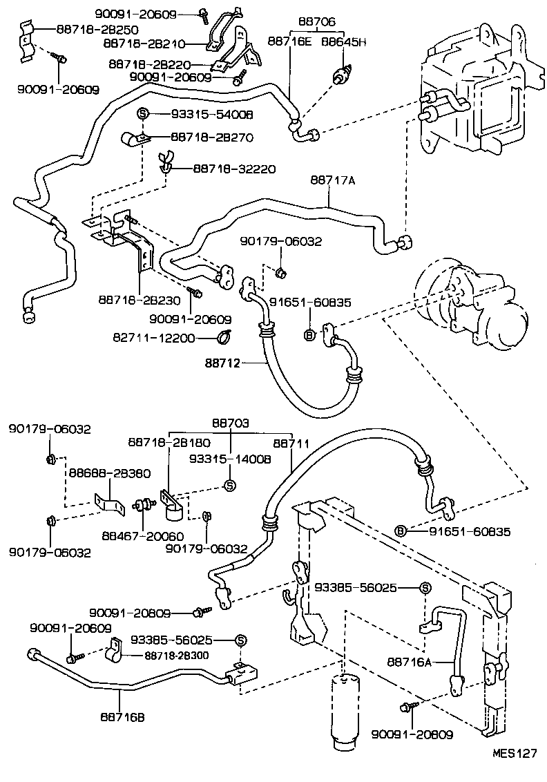  CELICA |  HEATING AIR CONDITIONING COOLER PIPING