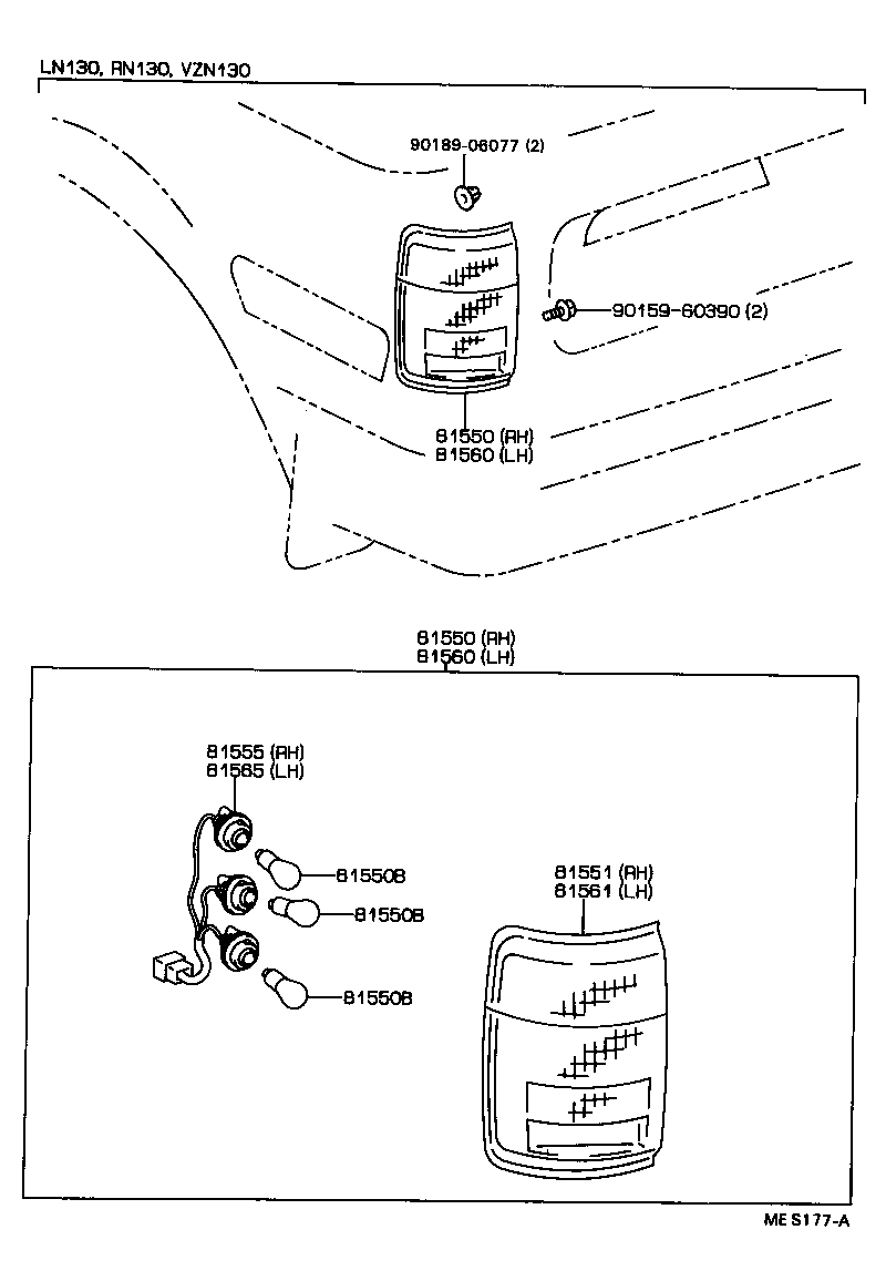 HILUX 2WD |  REAR COMBINATION LAMP