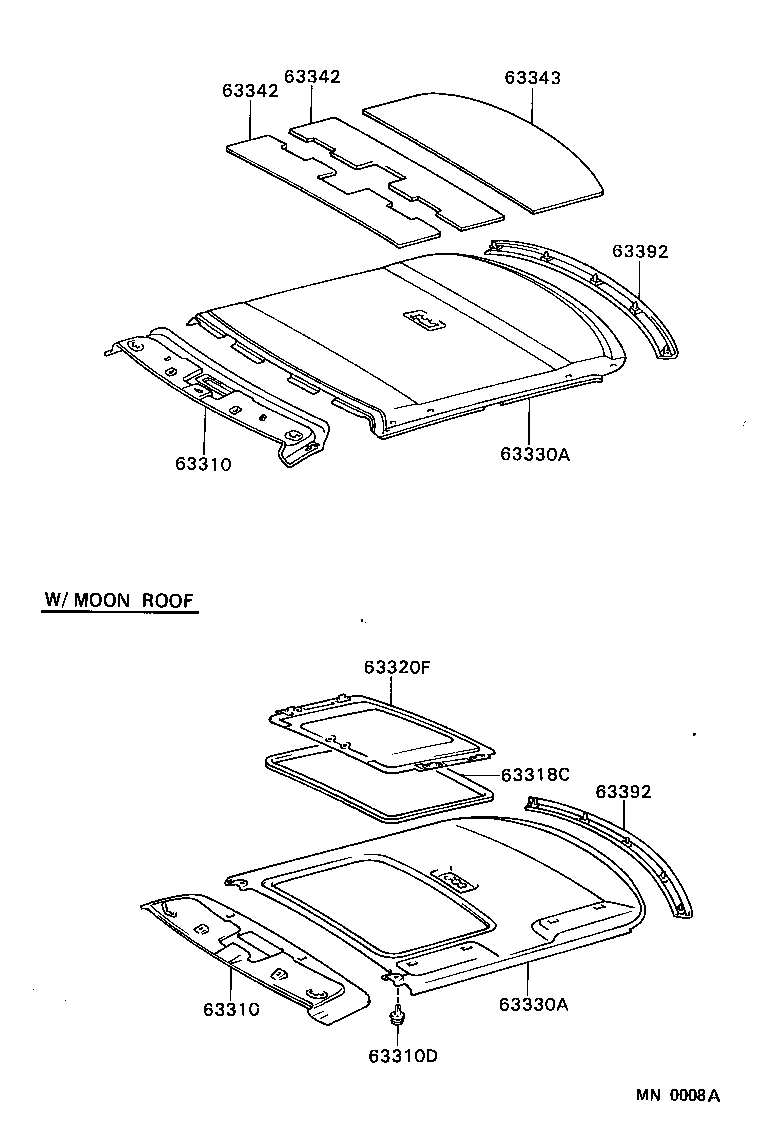  ES250 |  ROOF HEADLINING SILENCER PAD