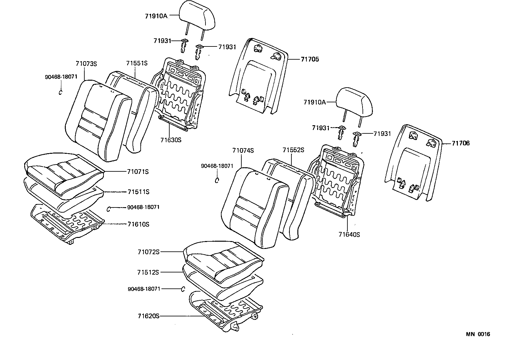  ES250 |  FRONT SEAT SEAT TRACK