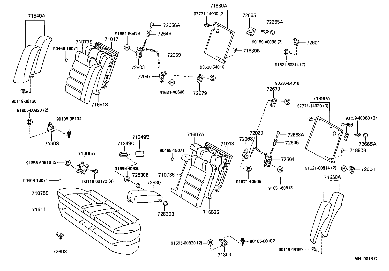  ES250 |  REAR SEAT SEAT TRACK