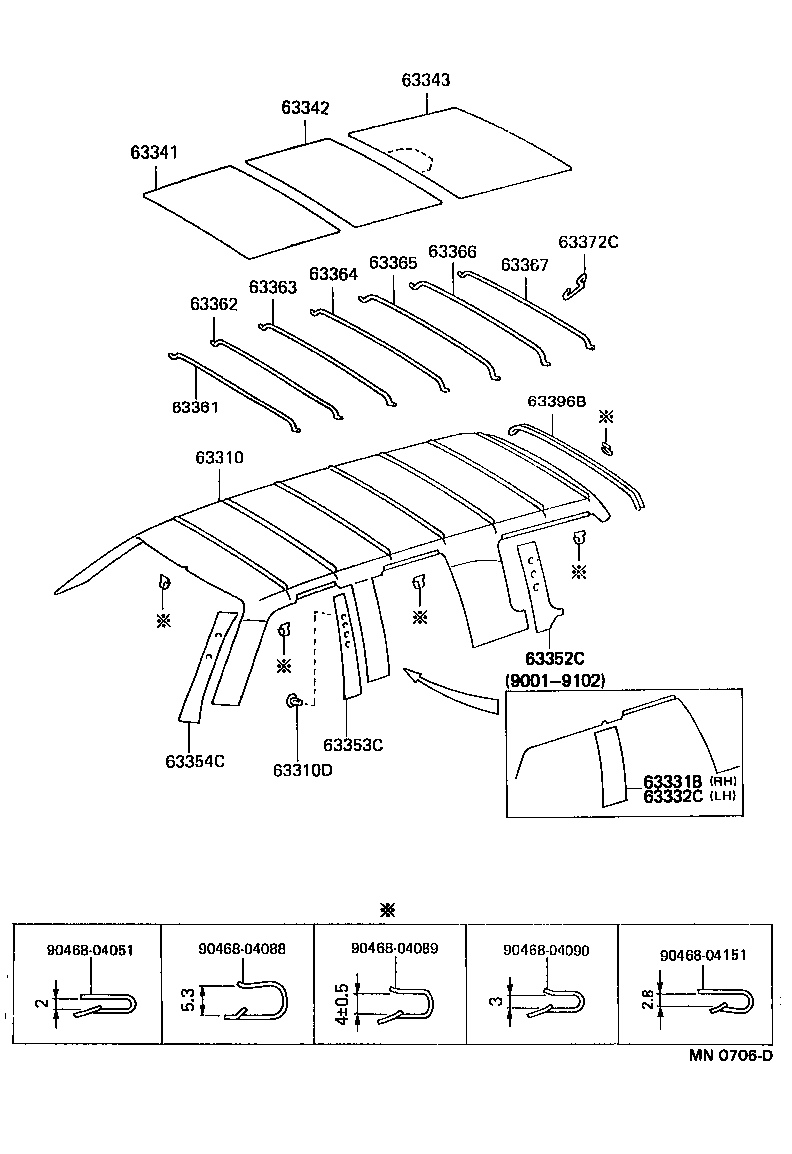  LAND CRUISER 80 |  ROOF HEADLINING SILENCER PAD