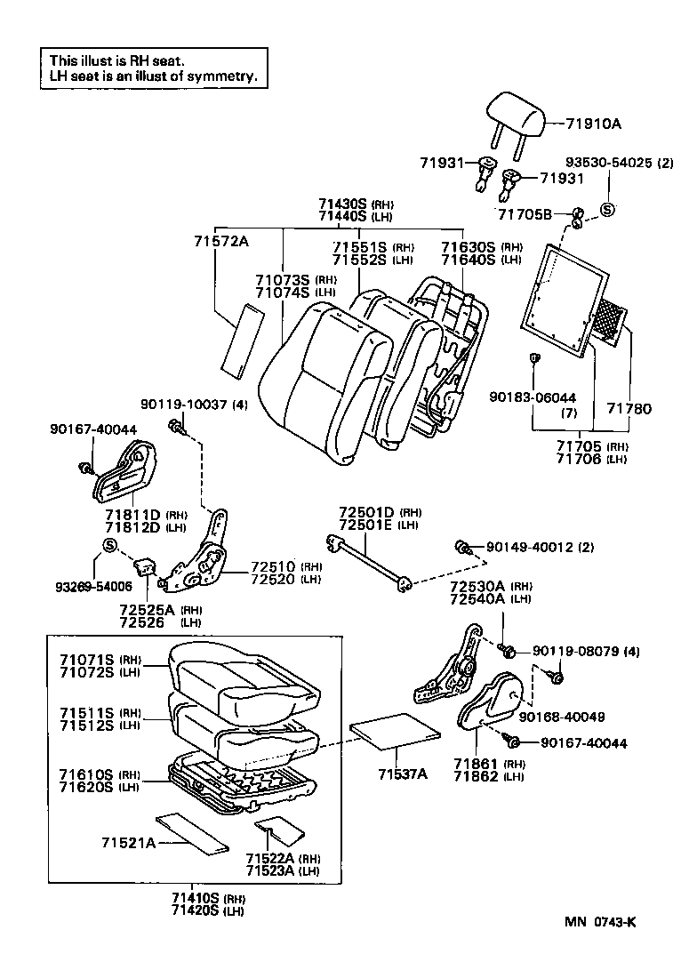  LAND CRUISER 80 |  SEAT SEAT TRACK