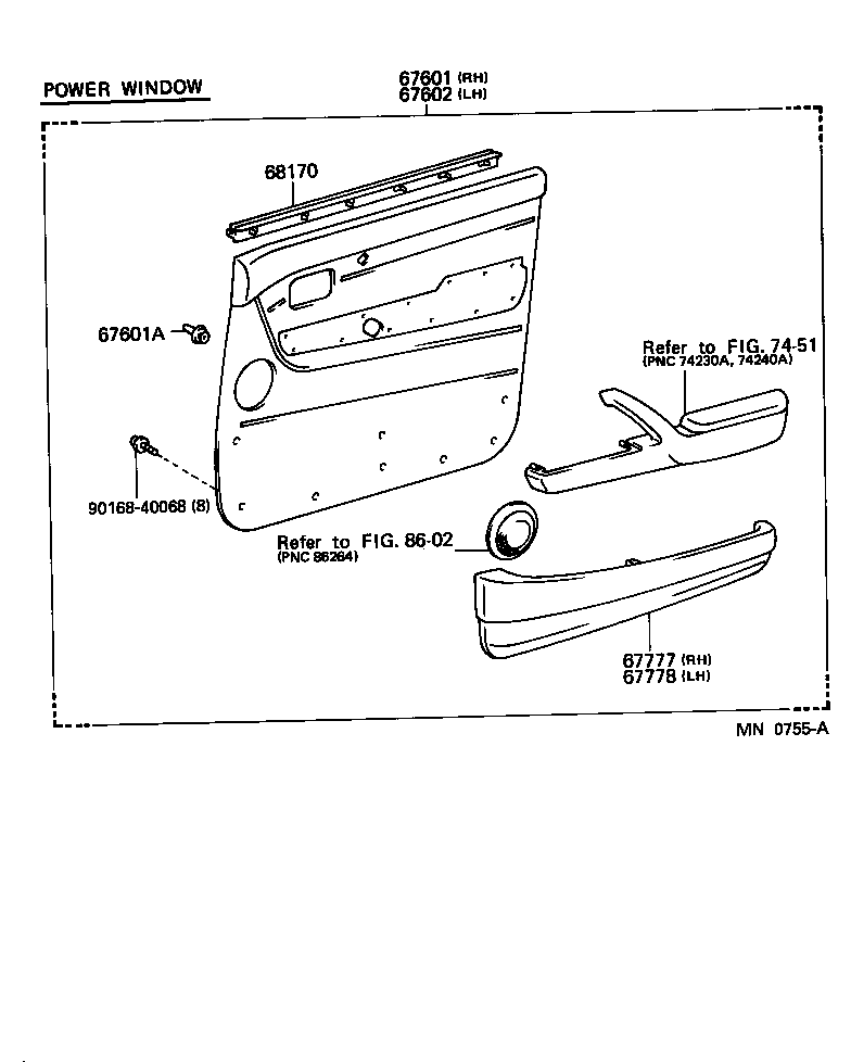  LAND CRUISER 80 |  FRONT DOOR PANEL GLASS