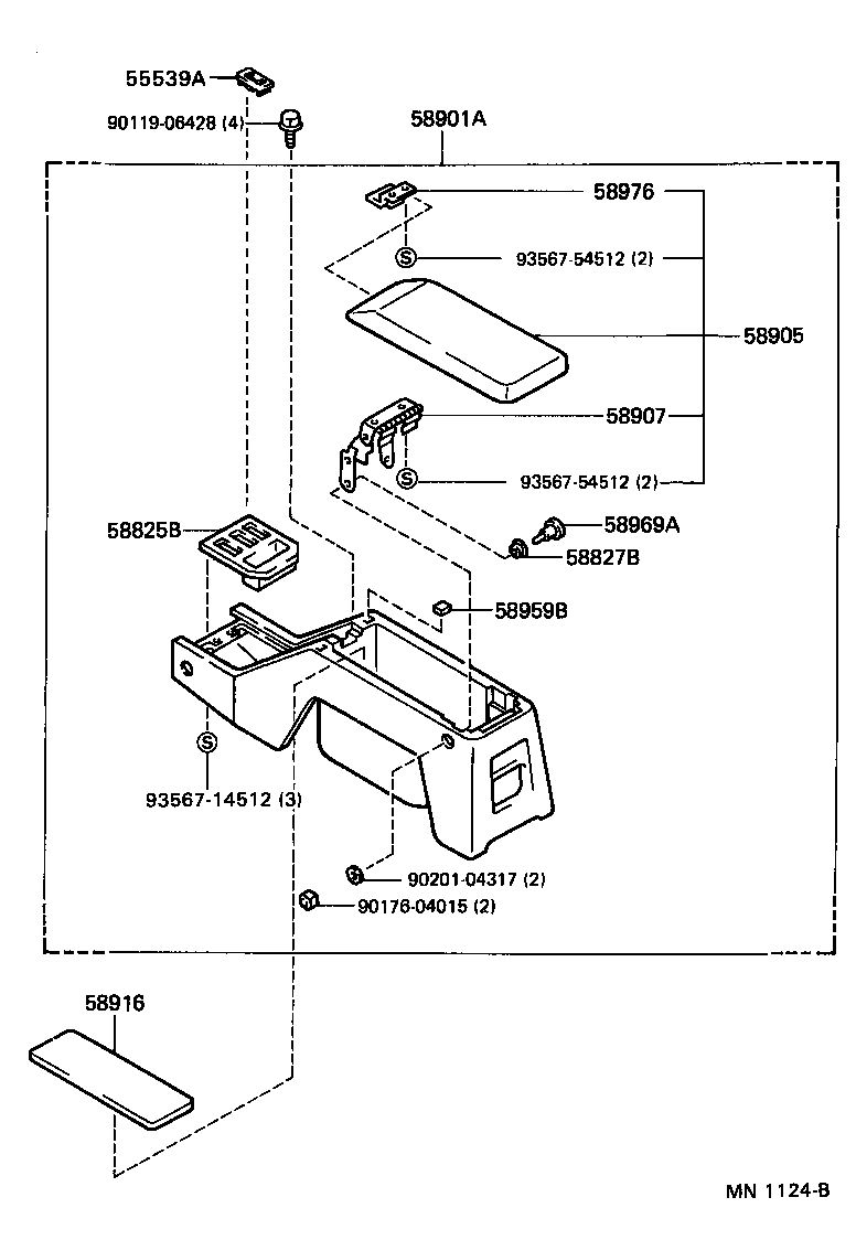  4 RUNNER TRUCK |  CONSOLE BOX BRACKET