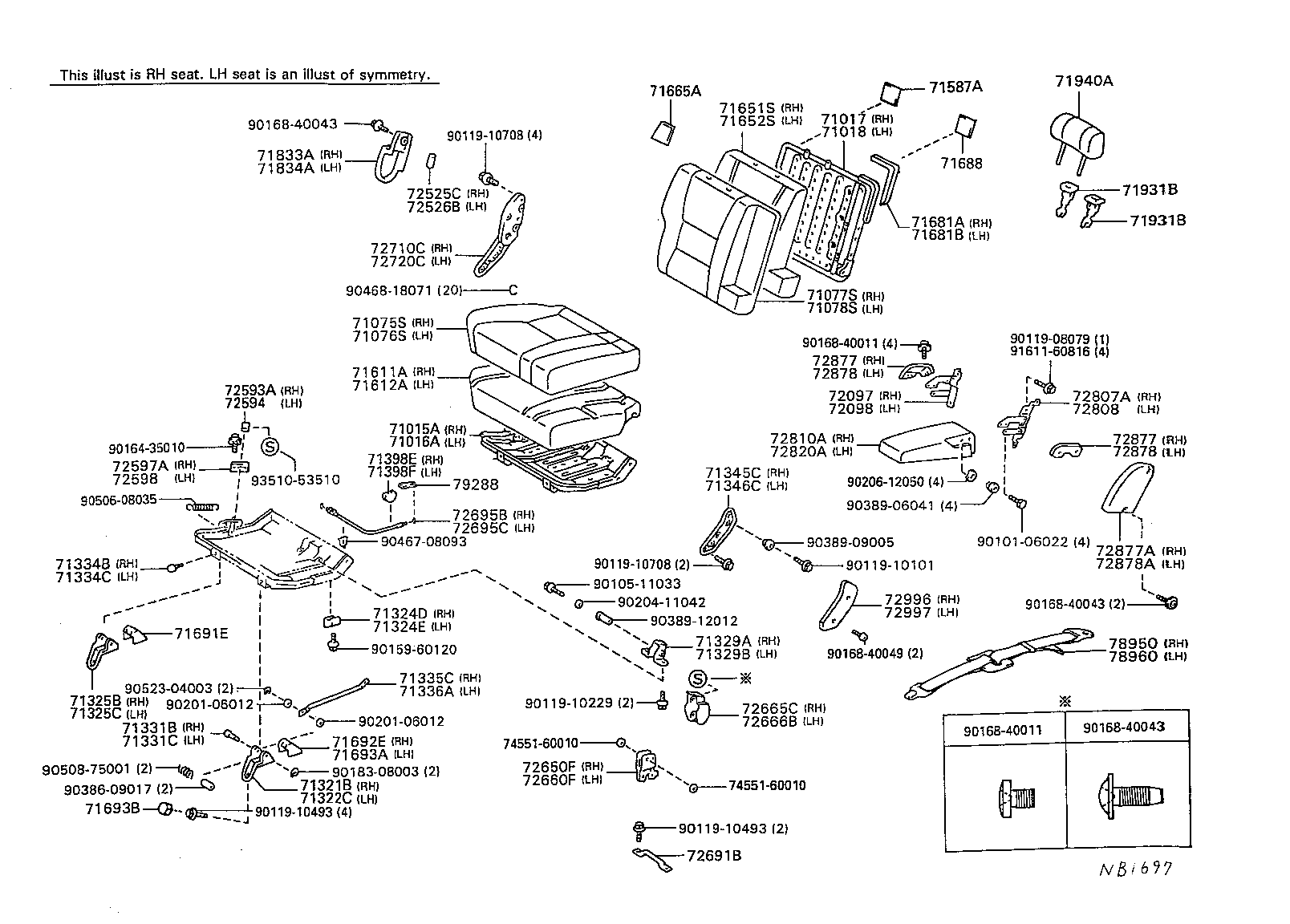  LAND CRUISER 80 |  SEAT SEAT TRACK