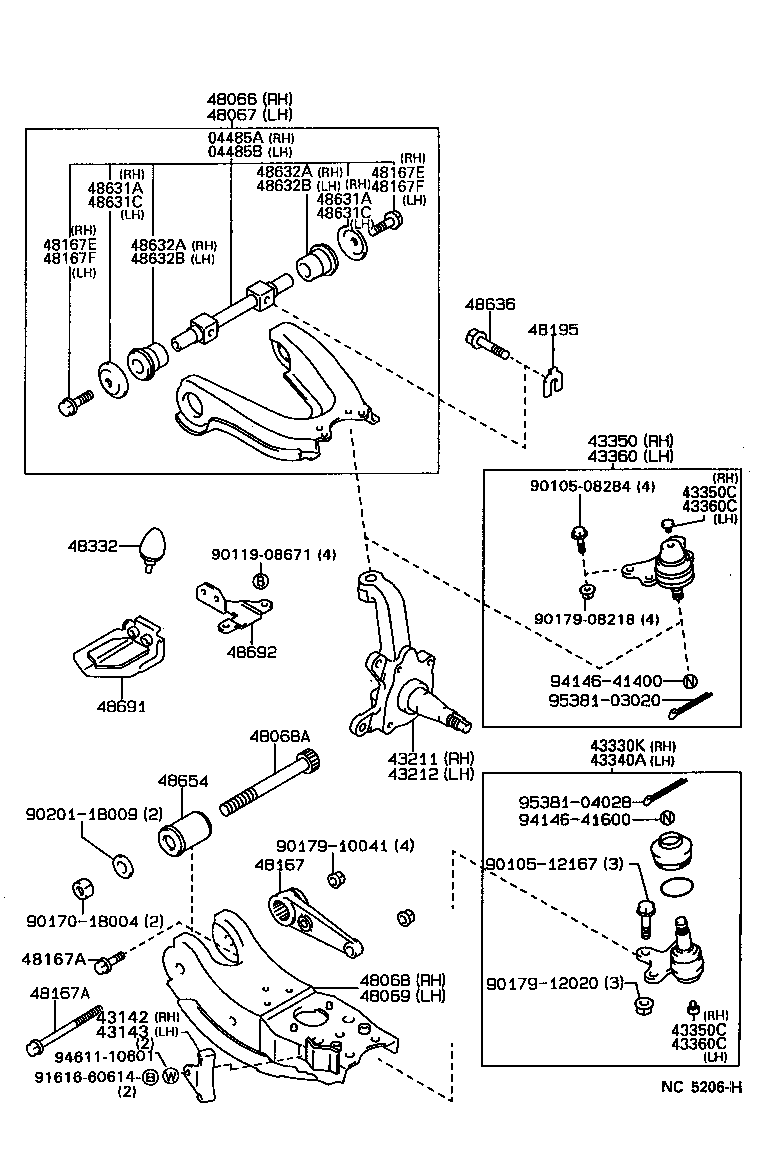  4 RUNNER TRUCK |  FRONT AXLE ARM STEERING KNUCKLE