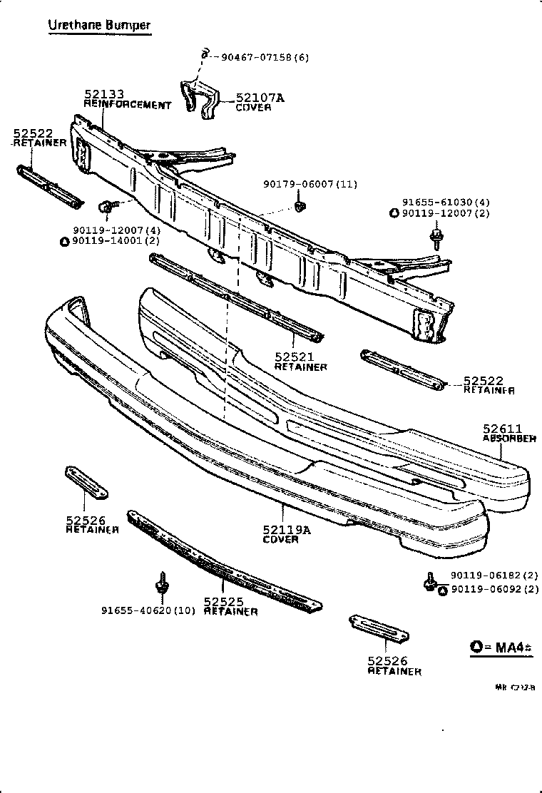  CELICA |  FRONT BUMPER BUMPER STAY