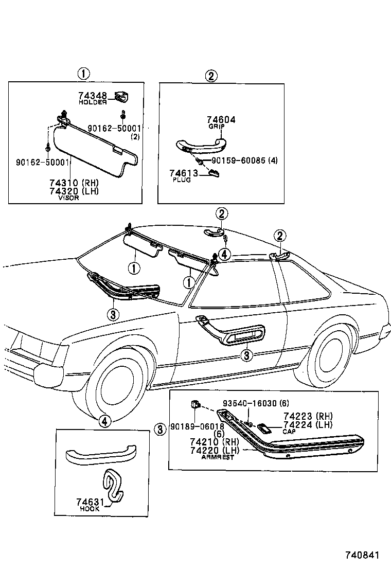  CELICA |  ARMREST VISOR