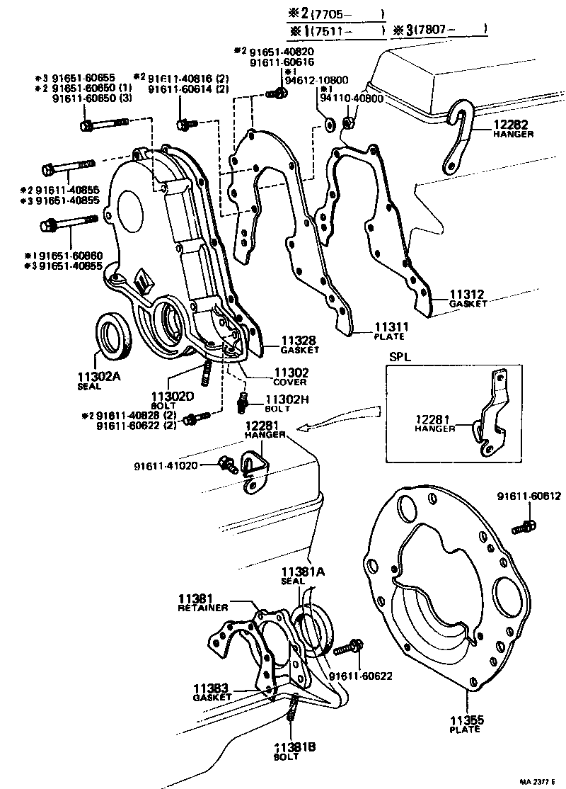  COROLLA |  TIMING GEAR COVER REAR END PLATE