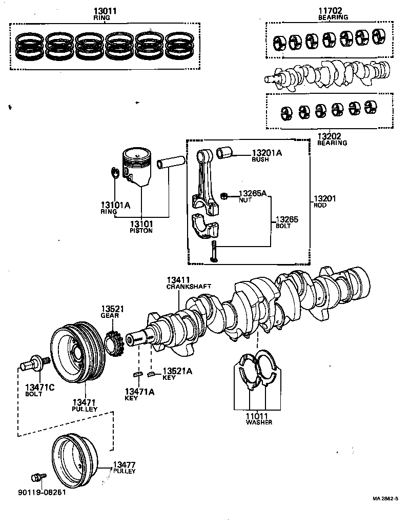  CRESSIDA |  CRANKSHAFT PISTON