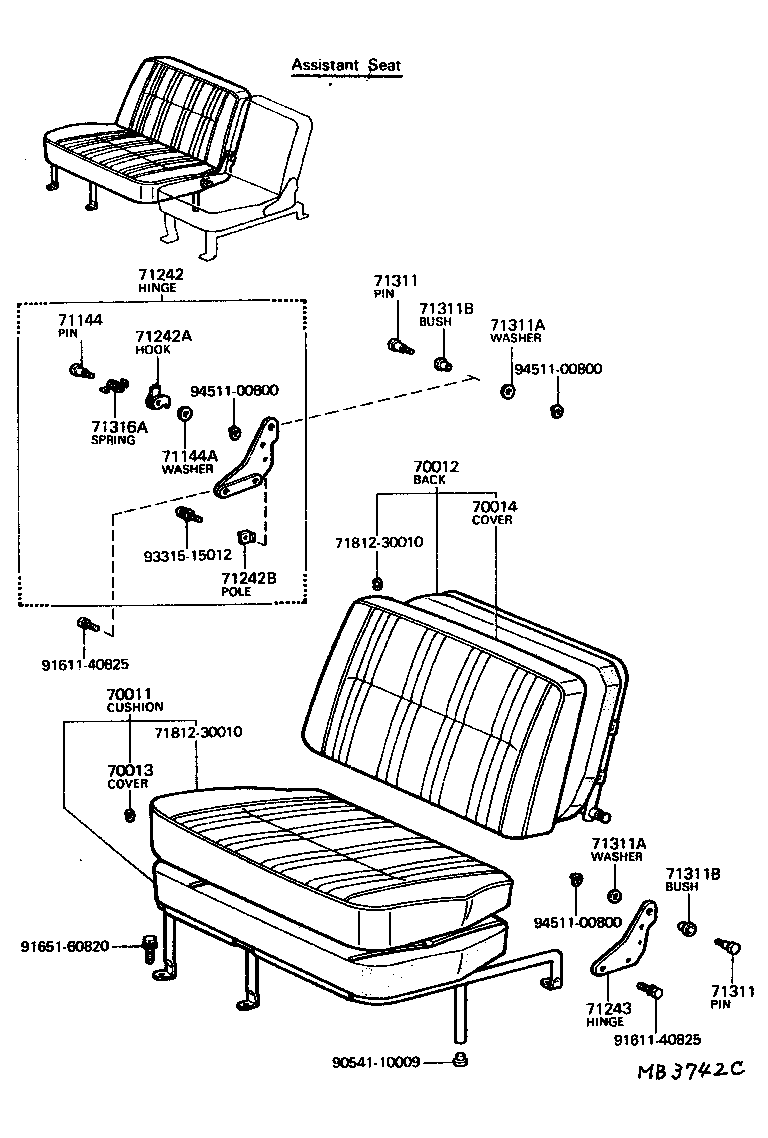  LAND CRUISER 40 55 |  SEAT SEAT TRACK