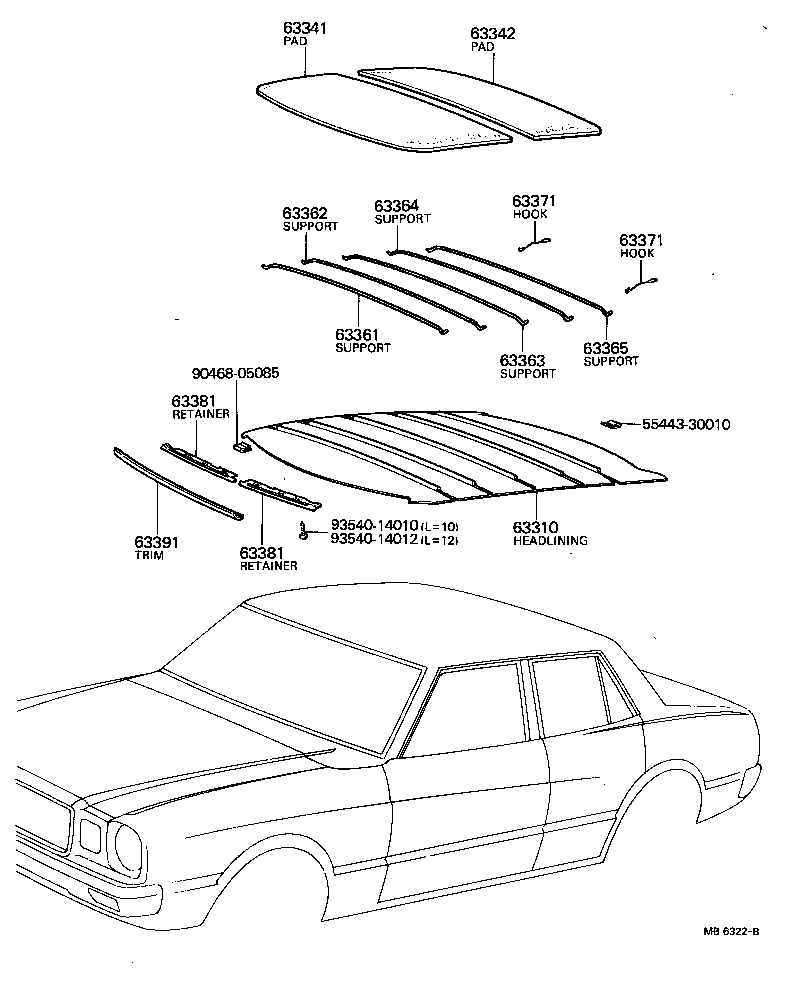  CRESSIDA |  ROOF HEADLINING SILENCER PAD