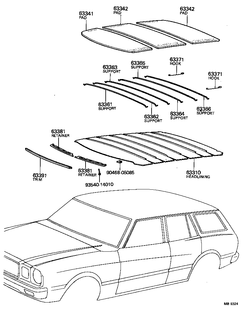  CRESSIDA |  ROOF HEADLINING SILENCER PAD