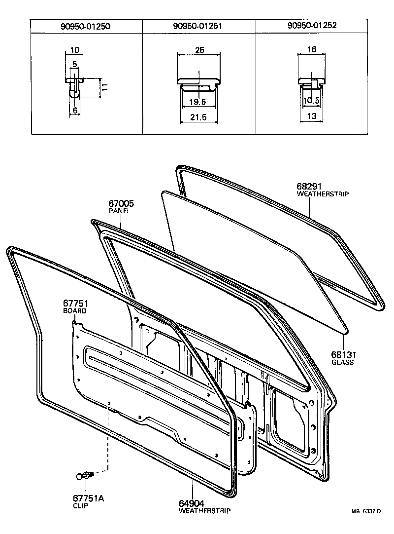  CRESSIDA |  BACK DOOR PANEL GLASS