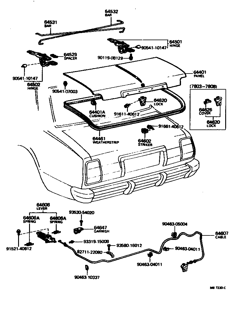  CRESSIDA |  LUGGAGE COMPARTMENT DOOR LOCK