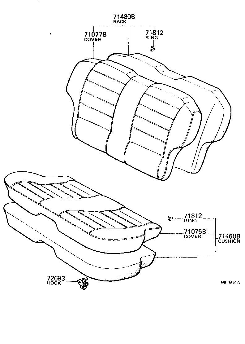  CELICA |  REAR SEAT SEAT TRACK