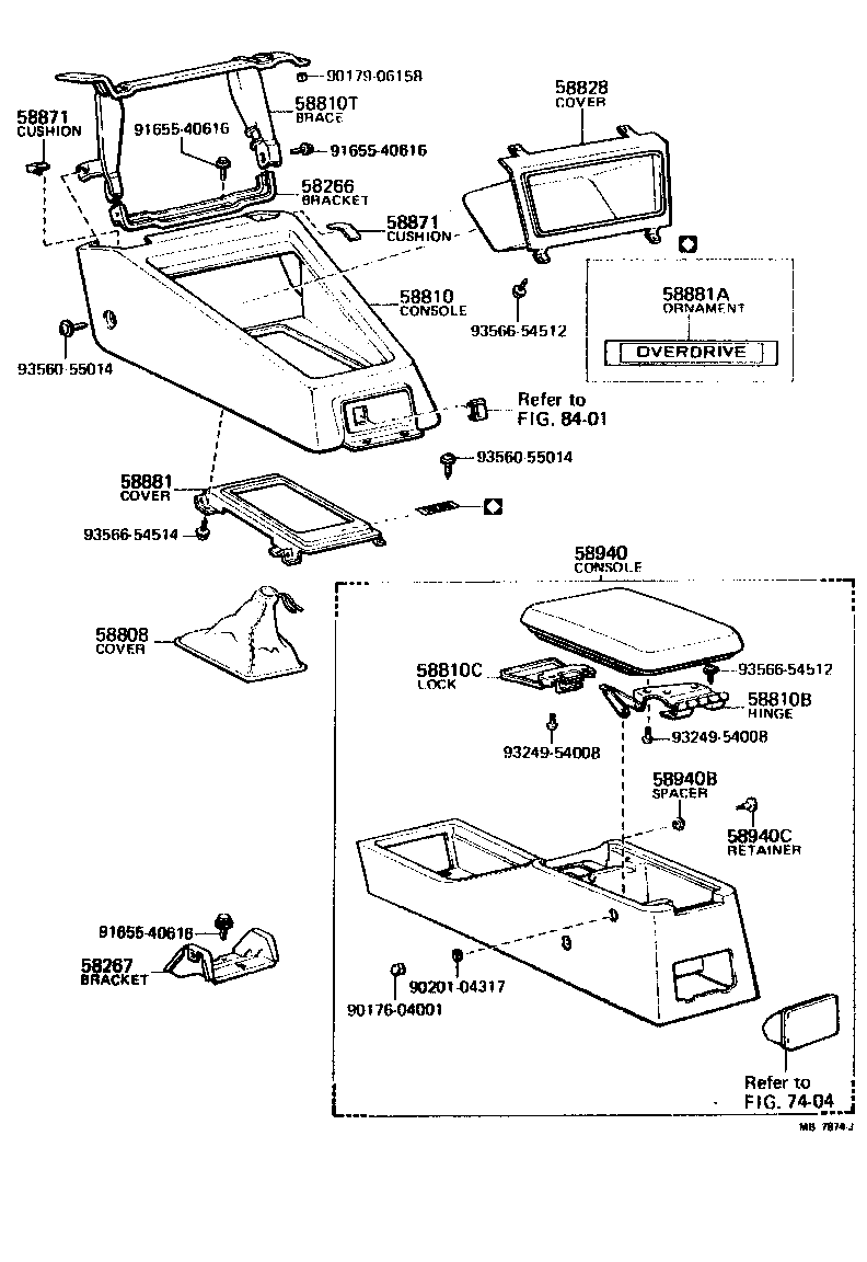  CELICA |  CONSOLE BOX BRACKET