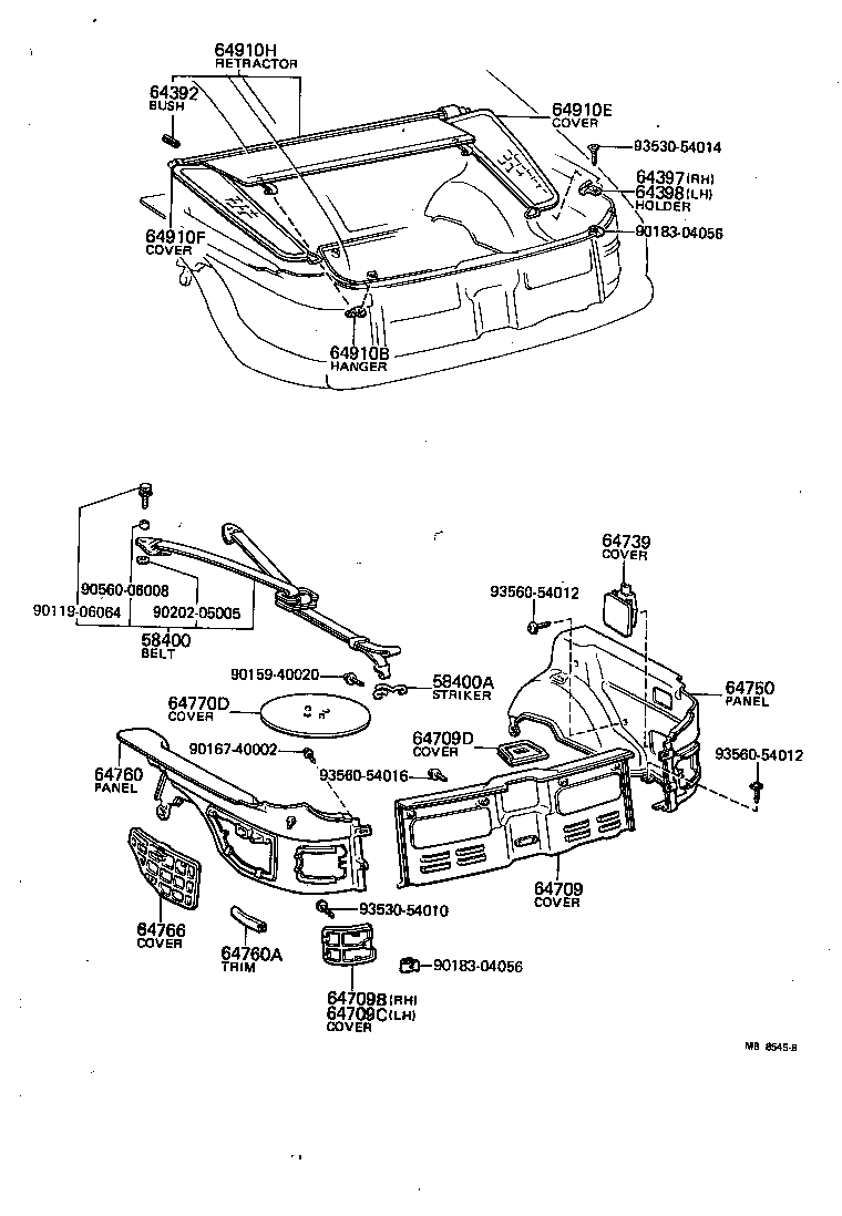  CELICA |  DECK BOARD DECK TRIM COVER