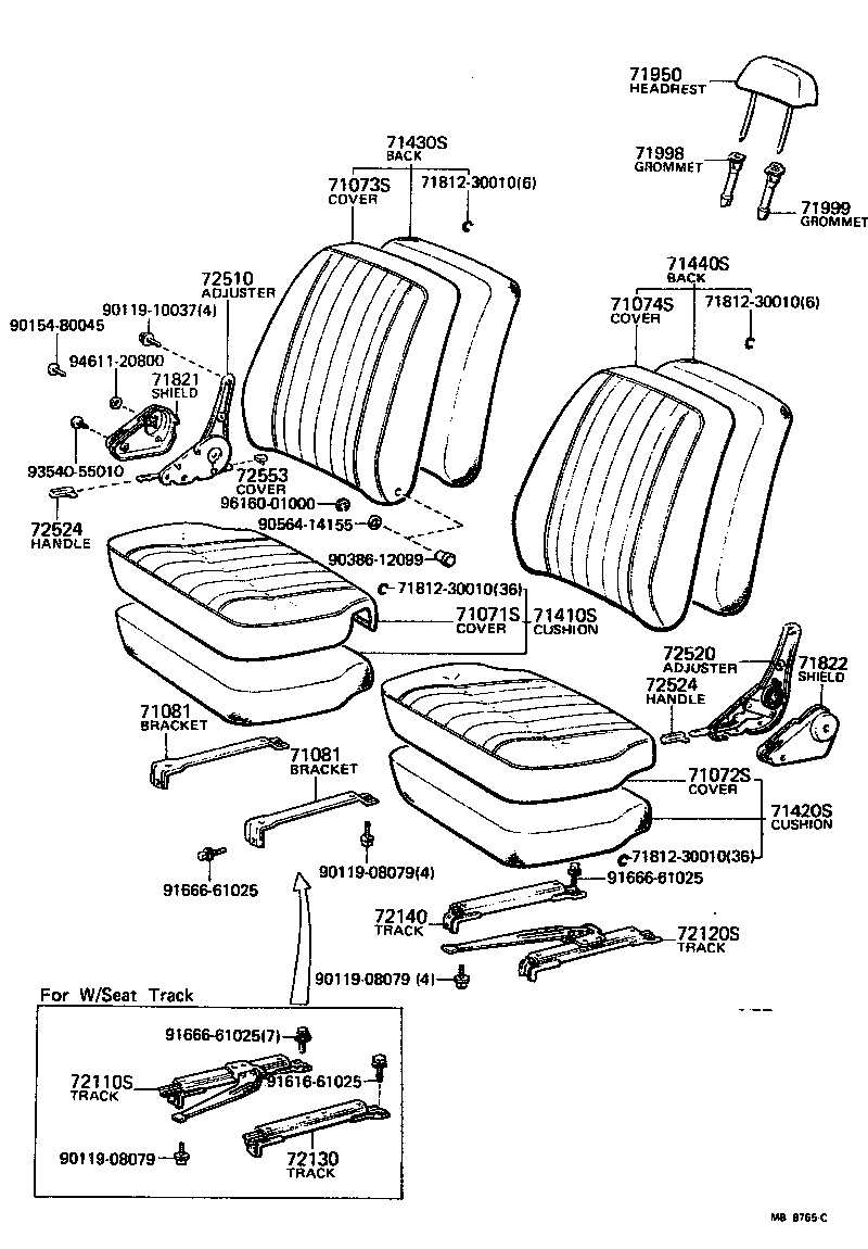  LAND CRUISER 40 55 |  SEAT SEAT TRACK