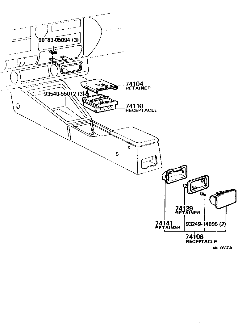  CELICA |  ASH RECEPTACLE