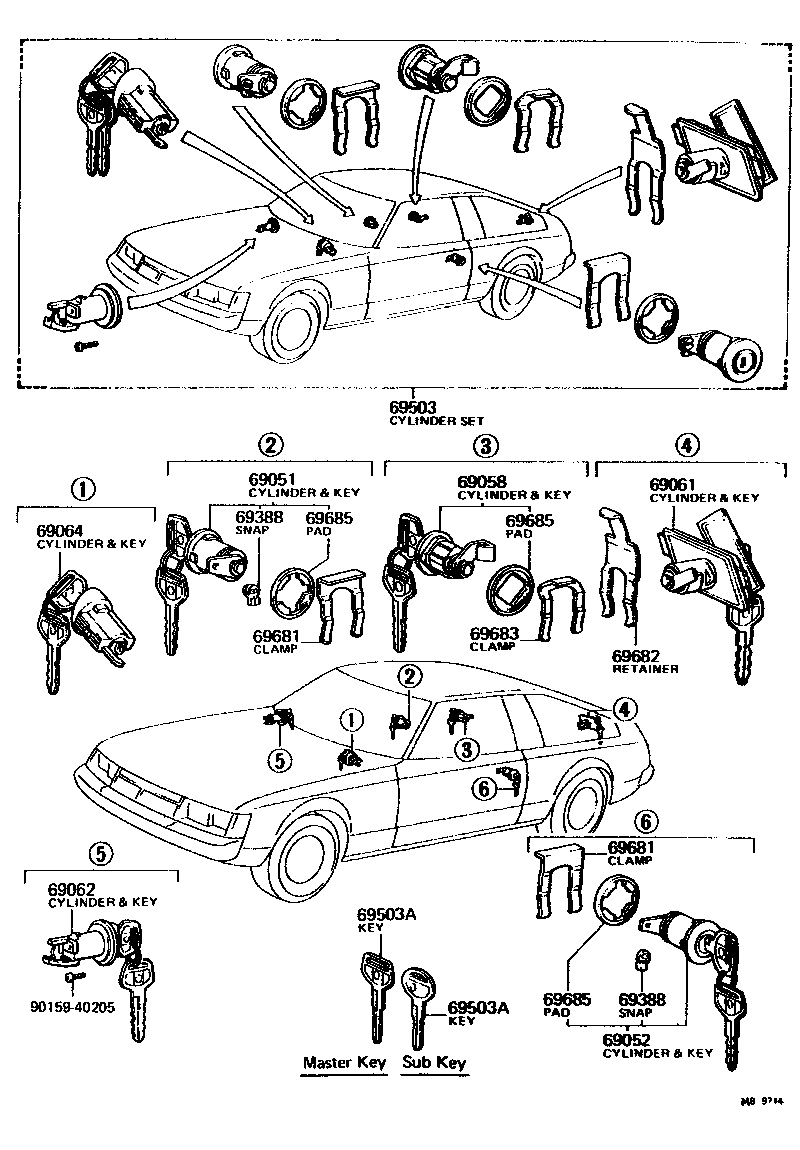  CELICA |  LOCK CYLINDER SET