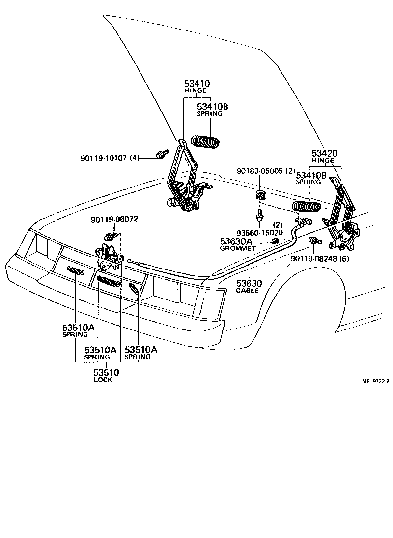 CELICA |  HOOD LOCK HINGE