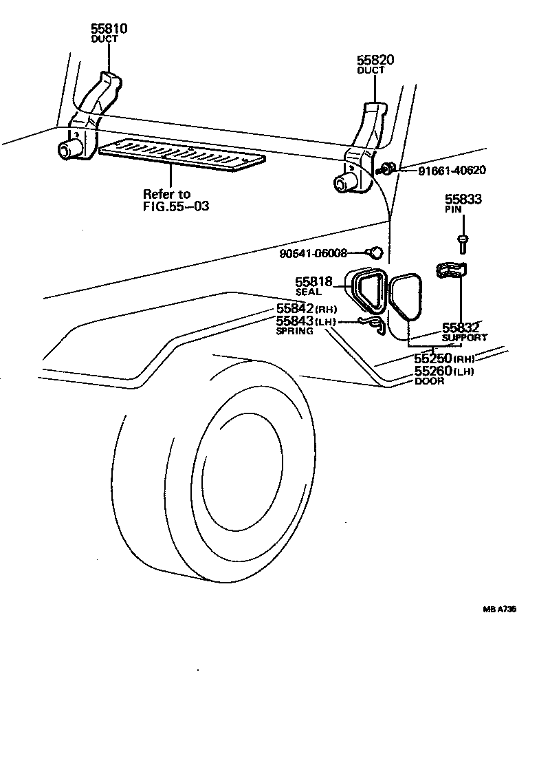  LAND CRUISER 40 55 |  FRONT VENTILATOR