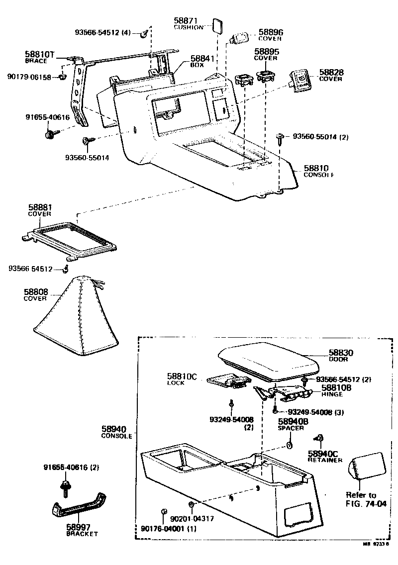  CELICA |  CONSOLE BOX BRACKET