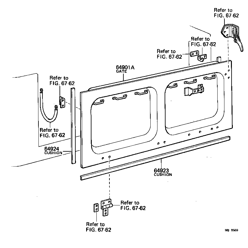  LAND CRUISER 40 |  BACK DOOR PANEL GLASS