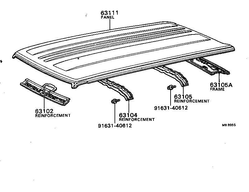  CRESSIDA |  ROOF PANEL BACK WINDOW GLASS