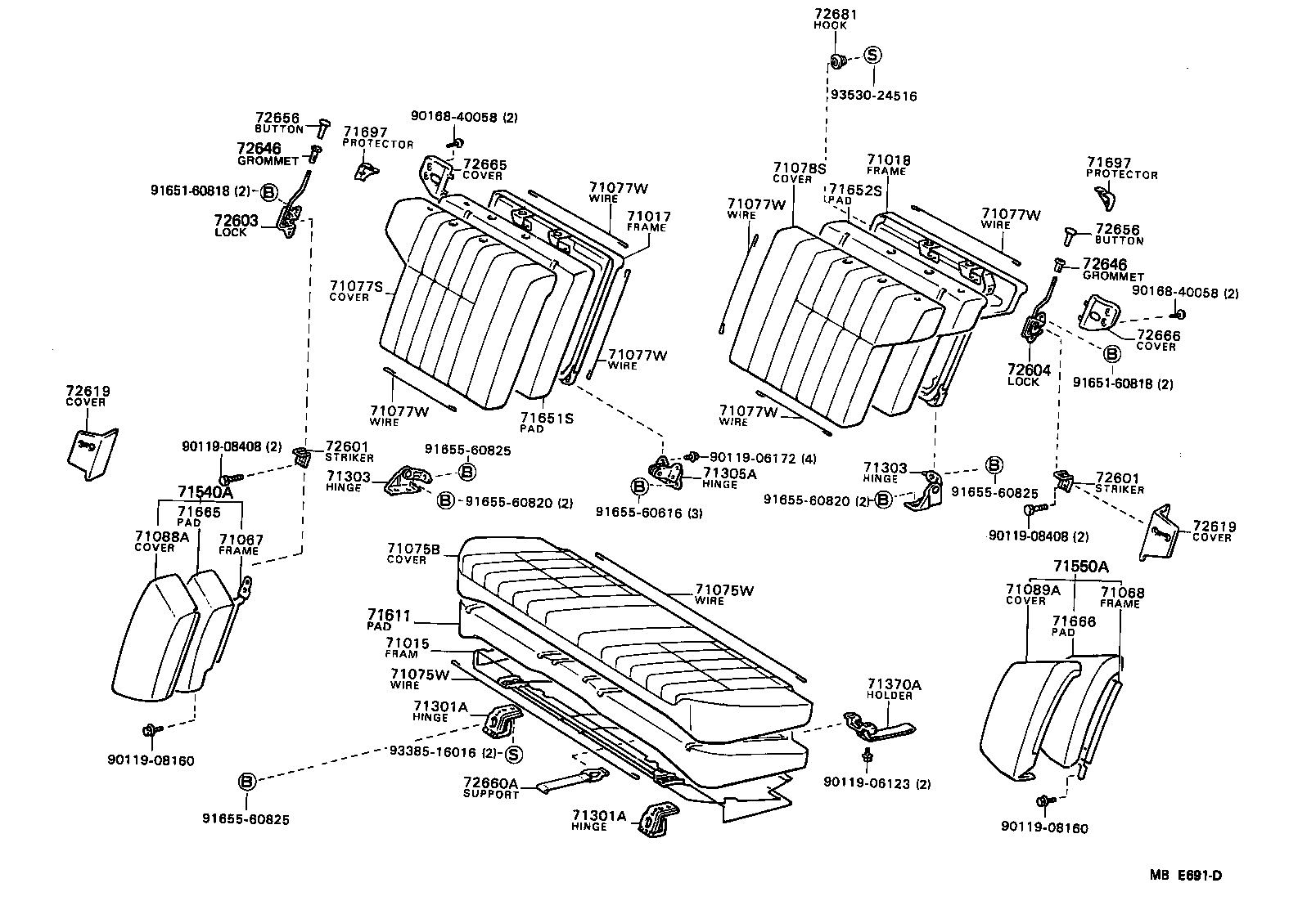  CAMRY |  REAR SEAT SEAT TRACK