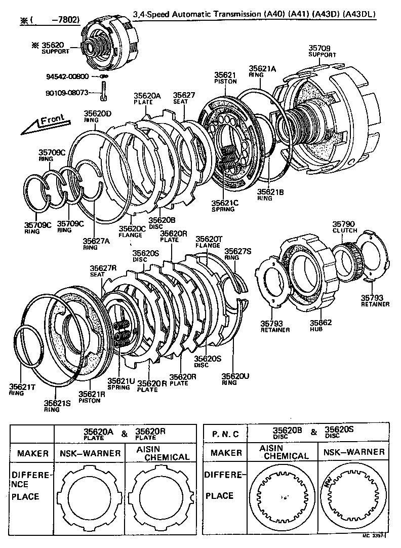  CELICA |  CENTER SUPPORT PLANETARY SUN GEAR ATM