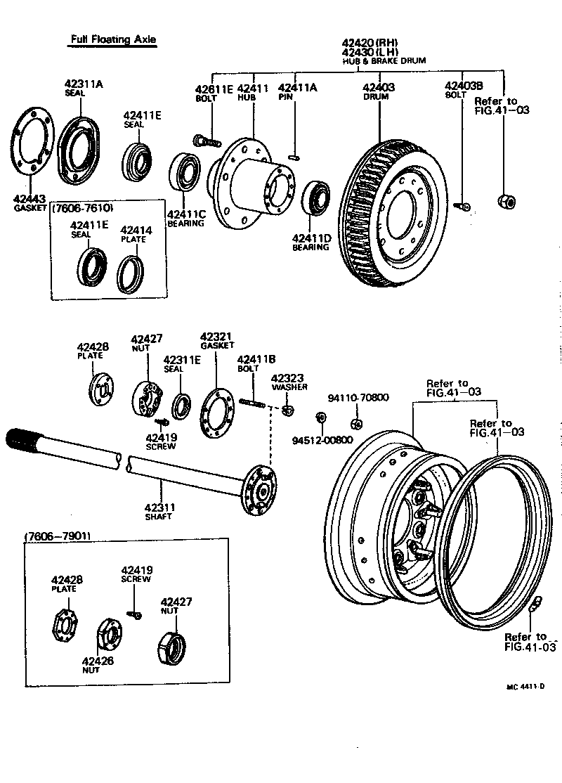  LAND CRUISER 40 55 |  REAR AXLE SHAFT HUB