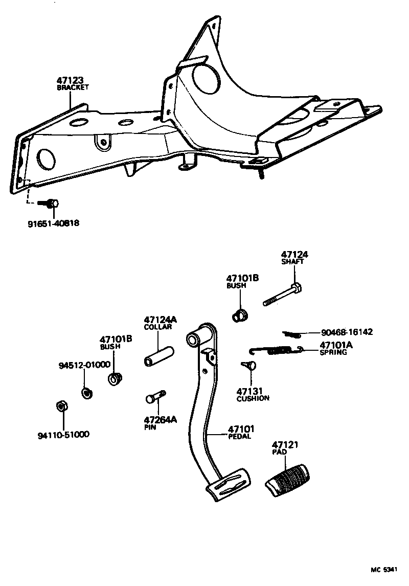  CRESSIDA |  BRAKE PEDAL BRACKET