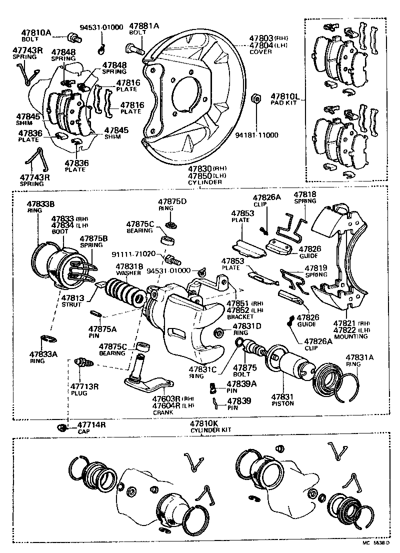  CELICA |  REAR DISC BRAKE CALIPER DUST COVER