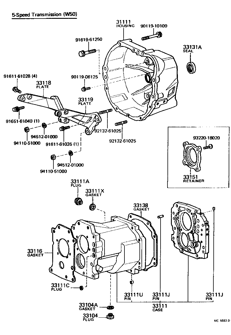  CELICA |  CLUTCH HOUSING TRANSMISSION CASE MTM