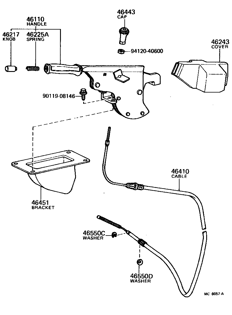  LAND CRUISER 40 55 |  PARKING BRAKE CABLE