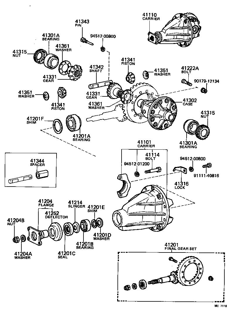  LAND CRUISER 60 |  REAR AXLE HOUSING DIFFERENTIAL