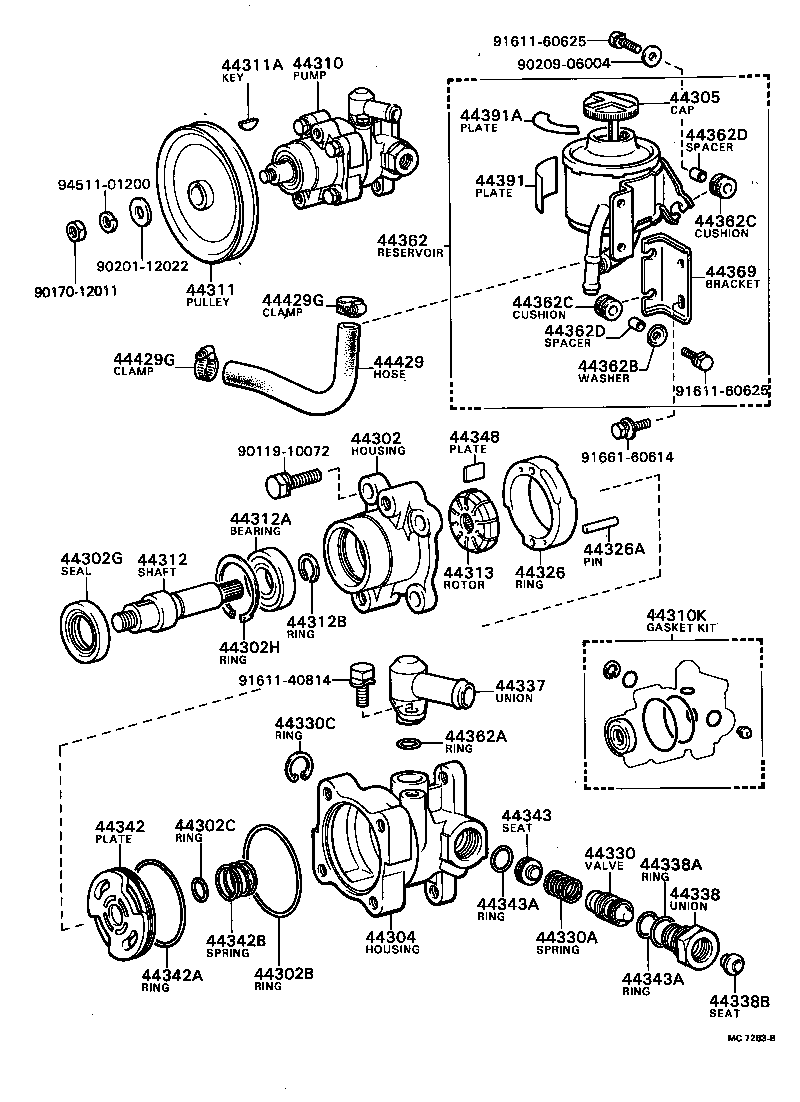  CORONA |  VANE PUMP RESERVOIR POWER STEERING