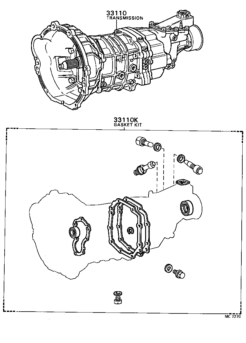  CELICA |  TRANSAXLE OR TRANSMISSION ASSY GASKET KIT MTM