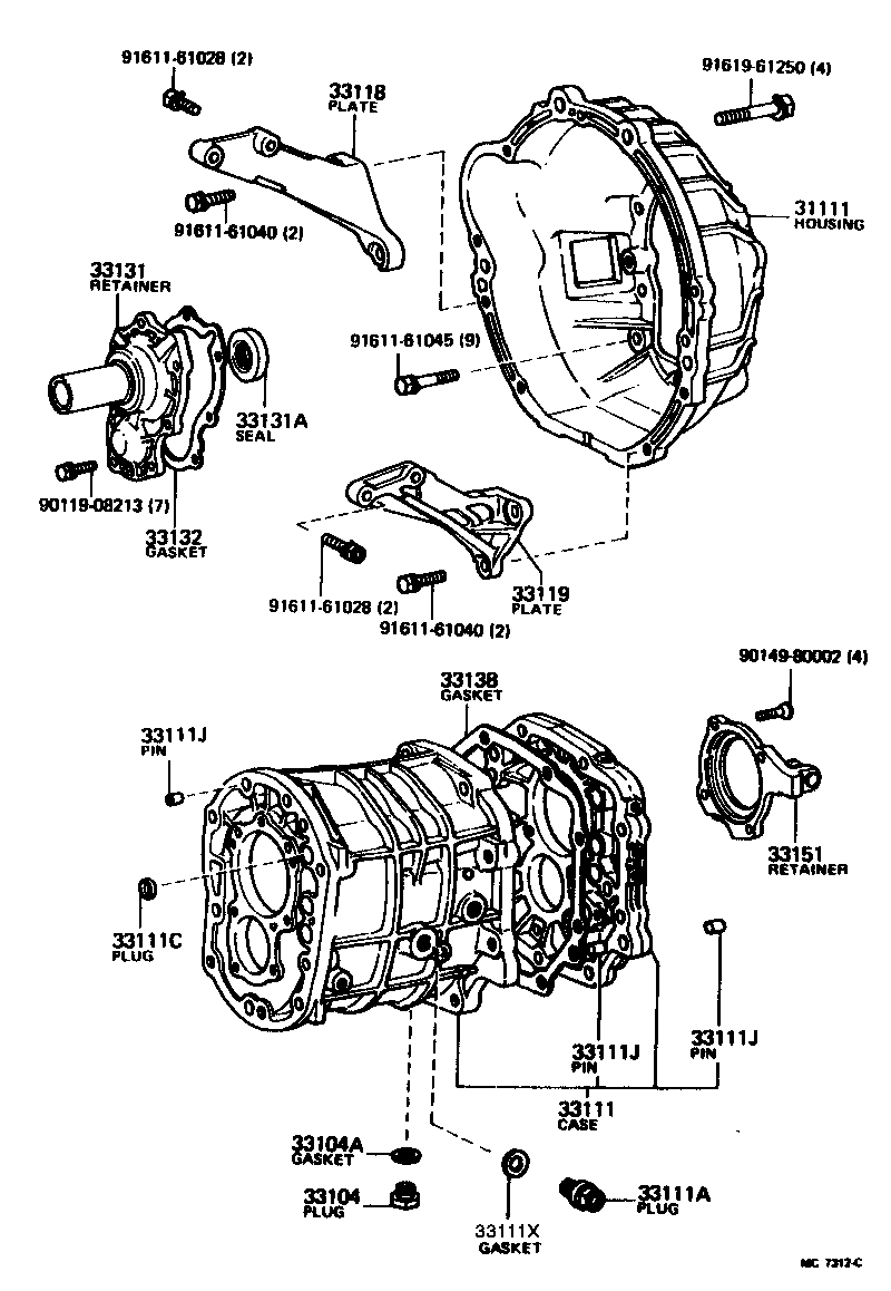  CORONA |  CLUTCH HOUSING TRANSMISSION CASE MTM