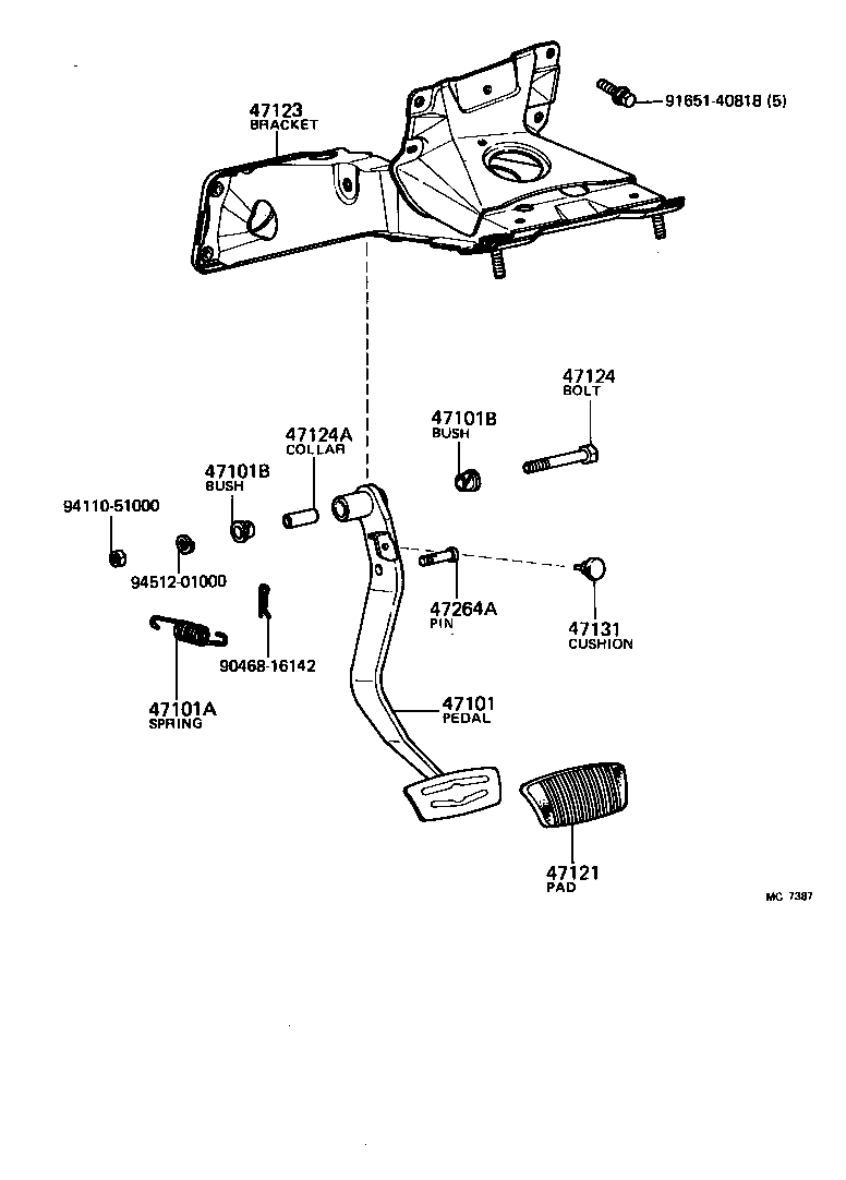  CRESSIDA |  BRAKE PEDAL BRACKET