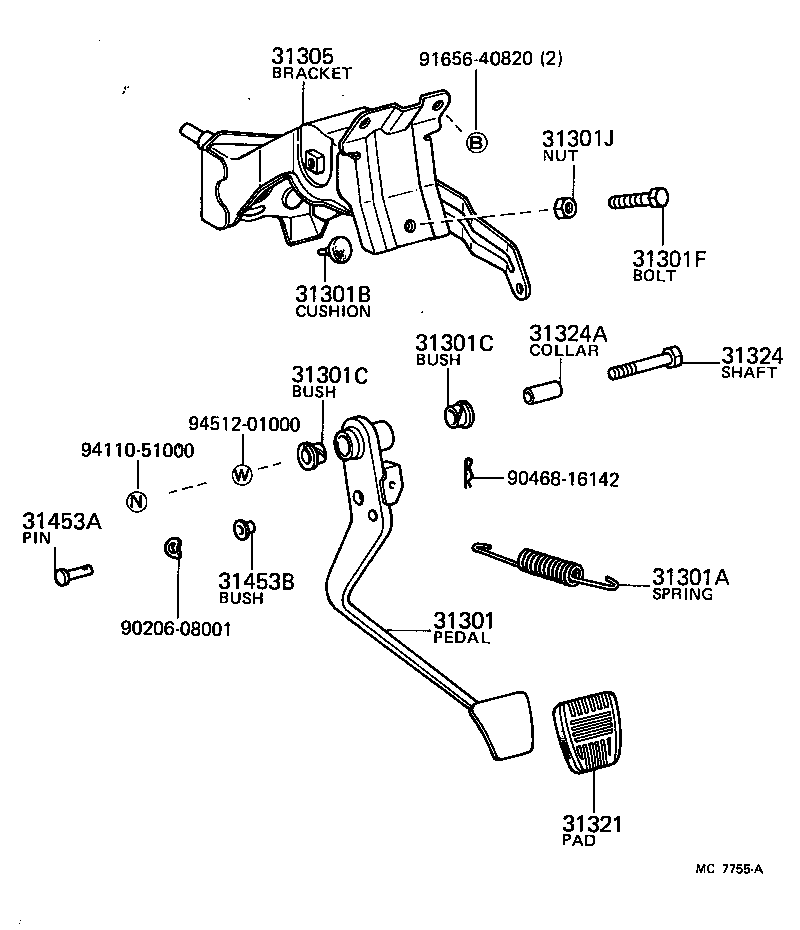  CELICA |  CLUTCH PEDAL FLEXIBLE HOSE