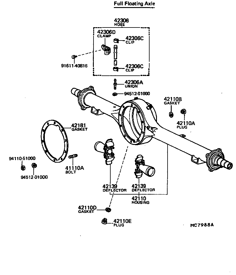  LAND CRUISER 40 |  REAR AXLE HOUSING DIFFERENTIAL