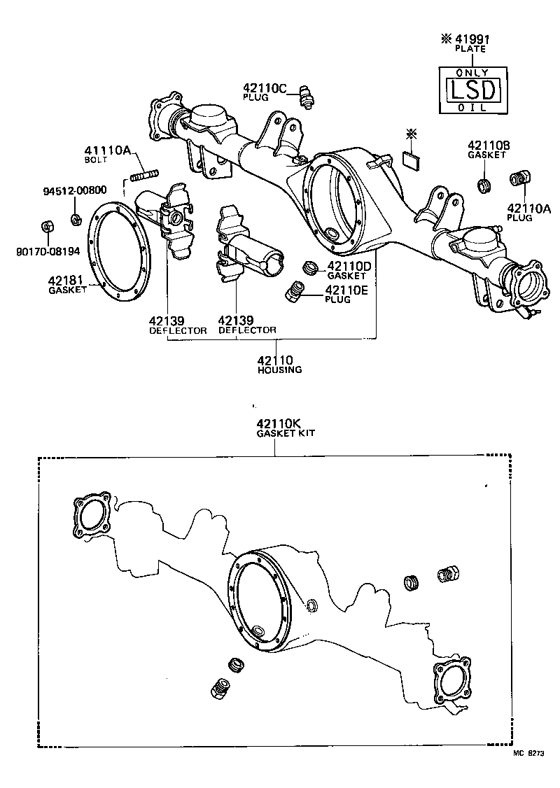  CELICA |  REAR AXLE HOUSING DIFFERENTIAL