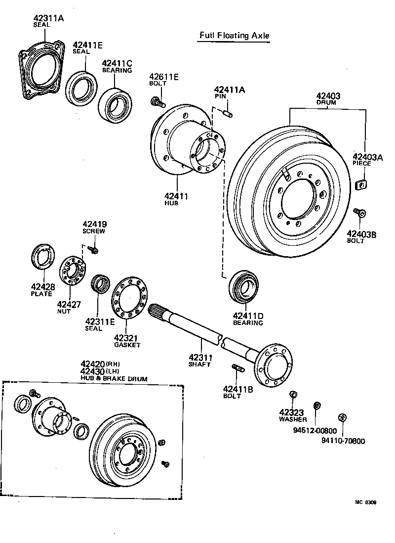  LAND CRUISER 60 |  REAR AXLE SHAFT HUB